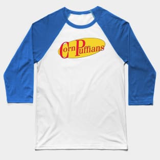 Limited Edition Seinfeld Inspired Corn Puffians Logo Baseball T-Shirt